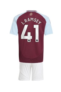 Aston Villa Jacob Ramsey #41 Babyklær Hjemme Fotballdrakt til barn 2024-25 Korte ermer (+ Korte bukser)